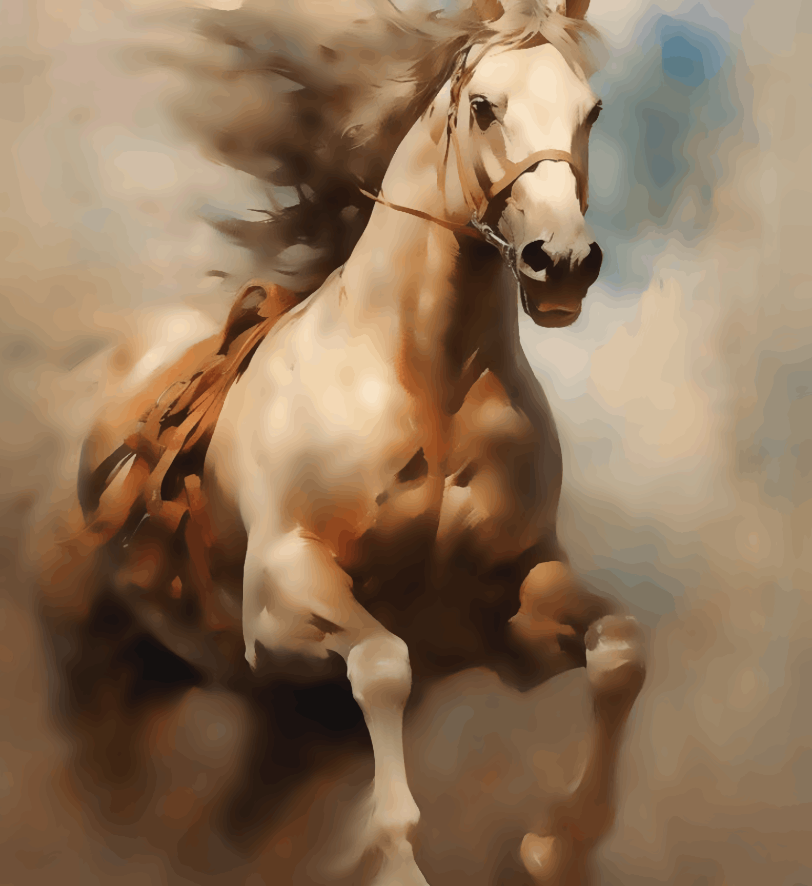 The horse with Saddle
