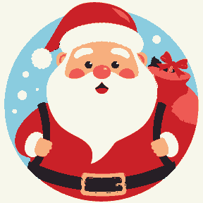 Santa with Gift Sack - Christmas