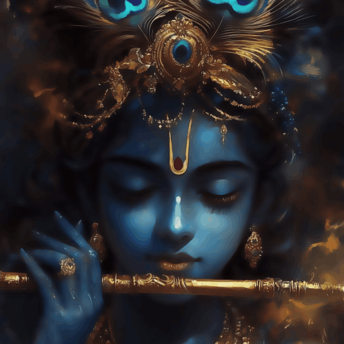 Mystic Peacock Crown - Krishna
