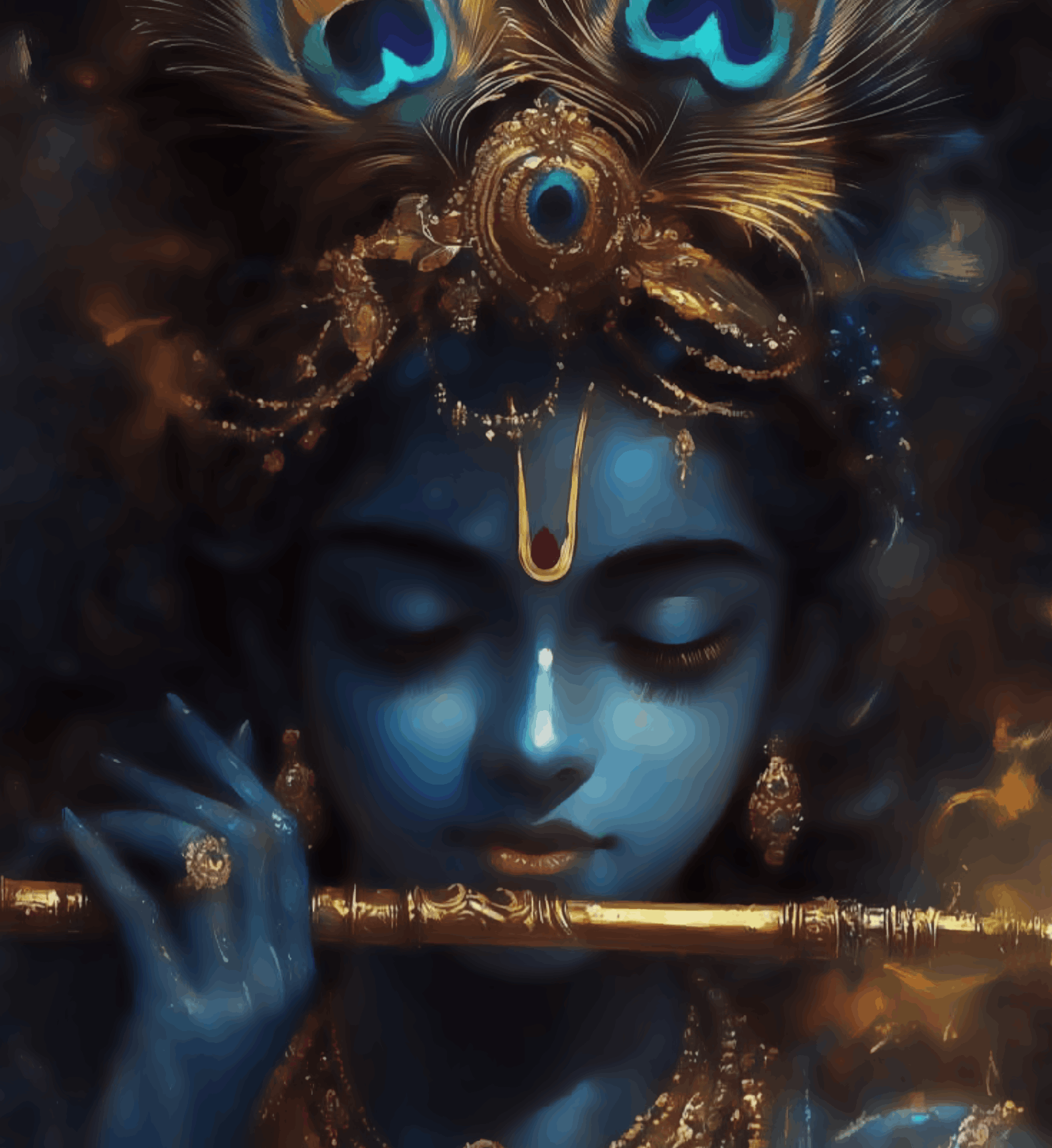 Mystic Peacock Crown - Krishna