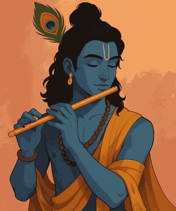 The Flute Player of Vrindavan