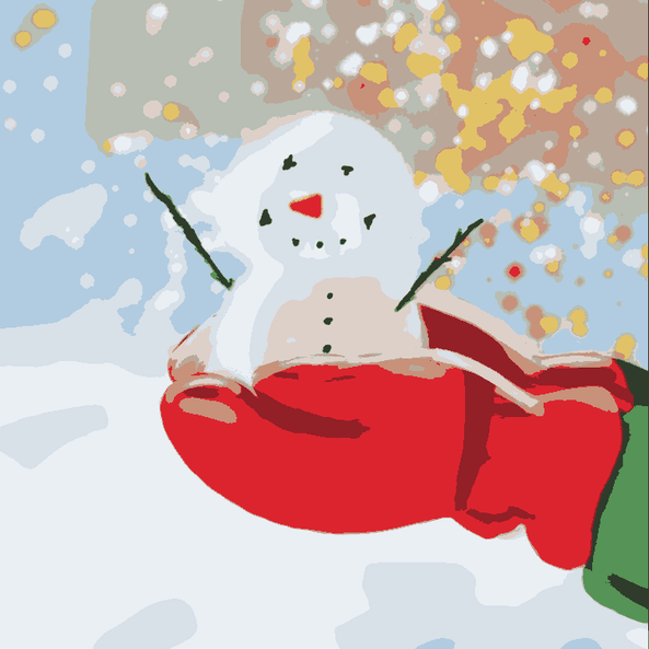 Snowy Man in Hands