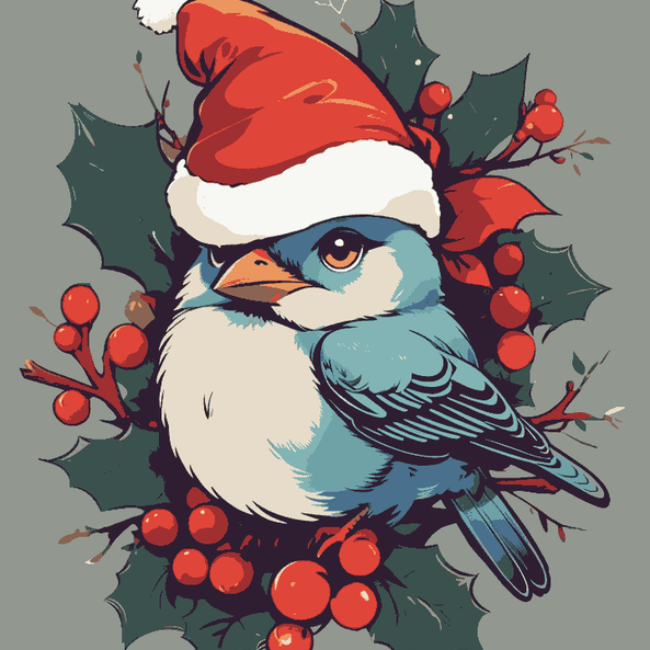 Cute Sparrow Holiday Moddie