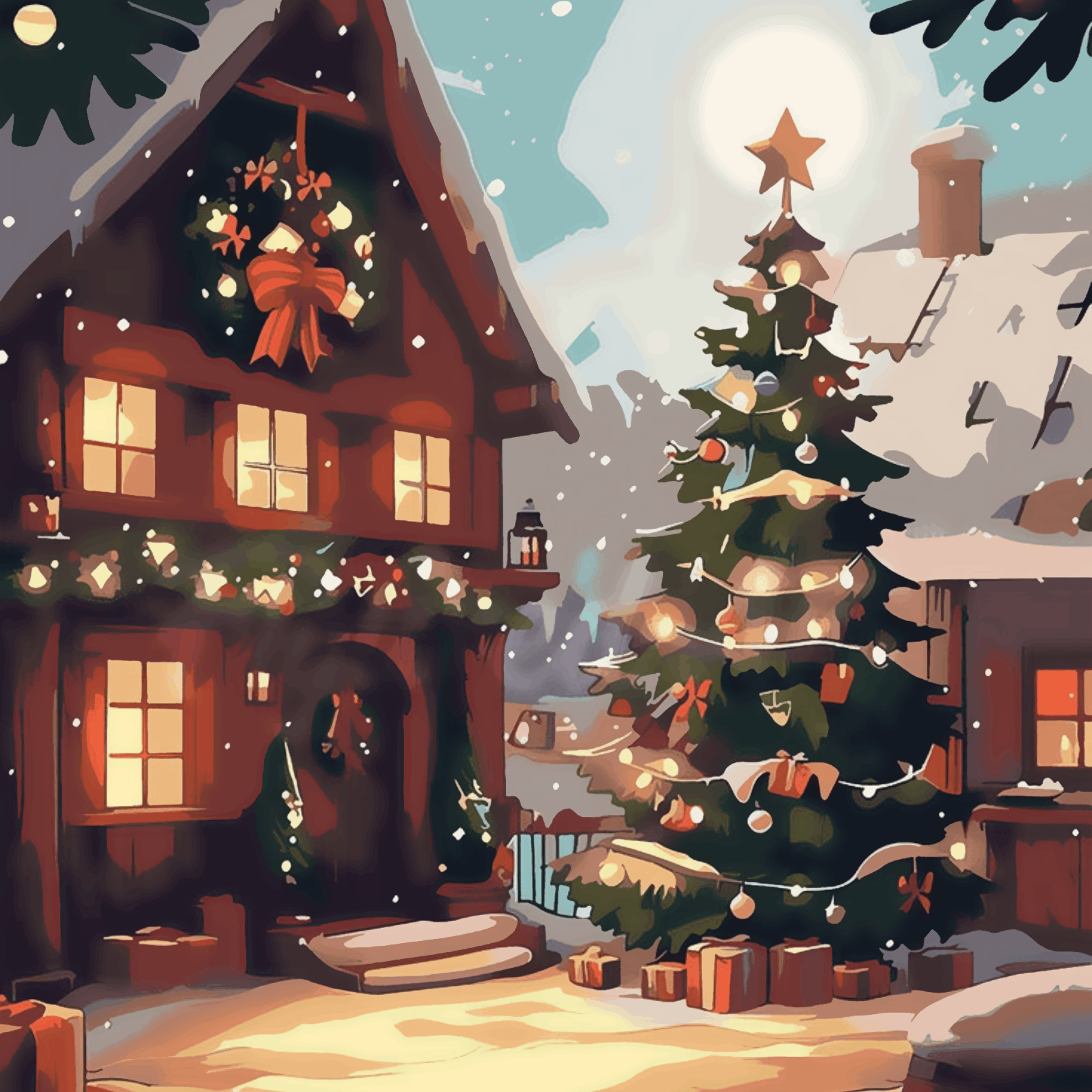 Enchanted Winter Cottage - Christmas
