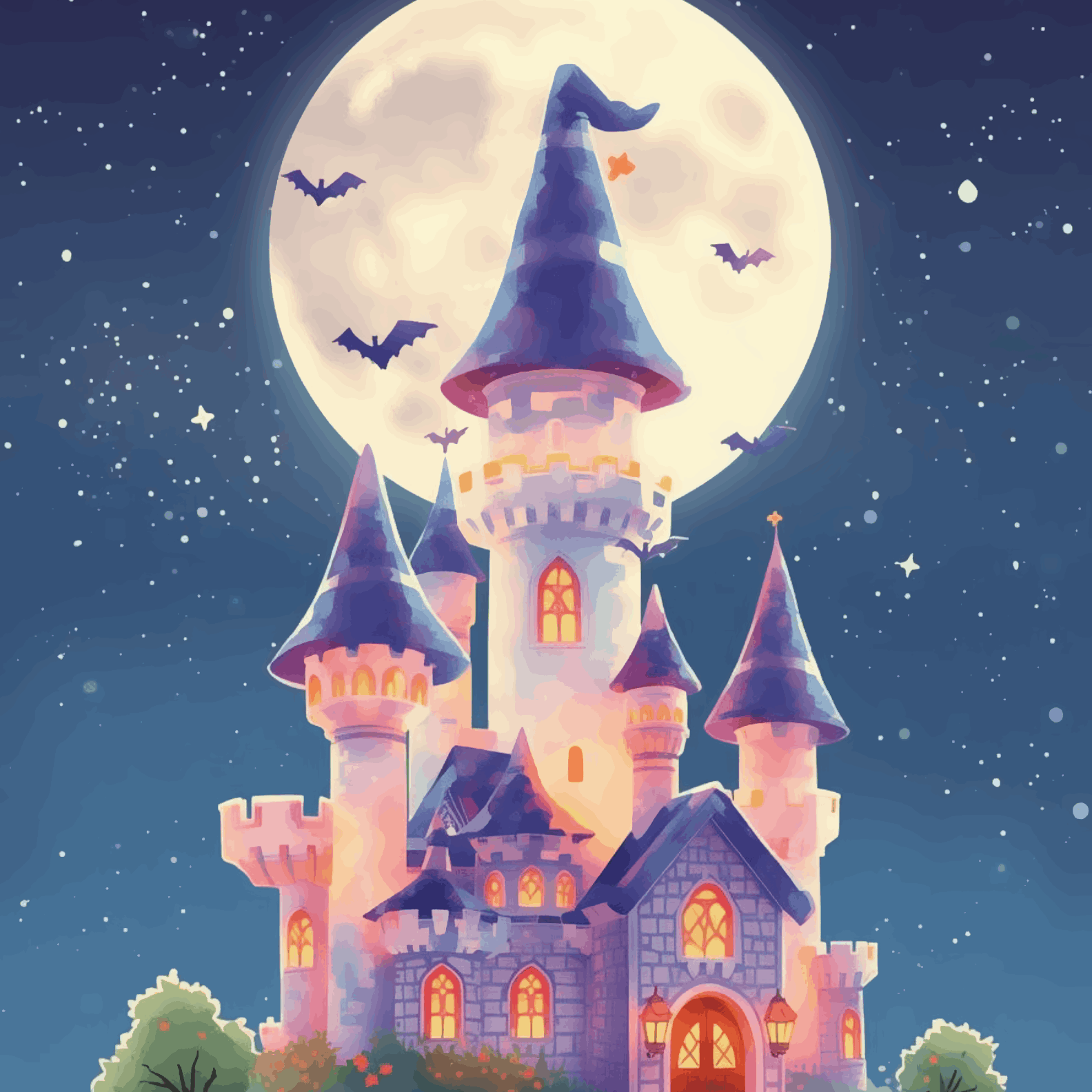 Whimisical night Fortress