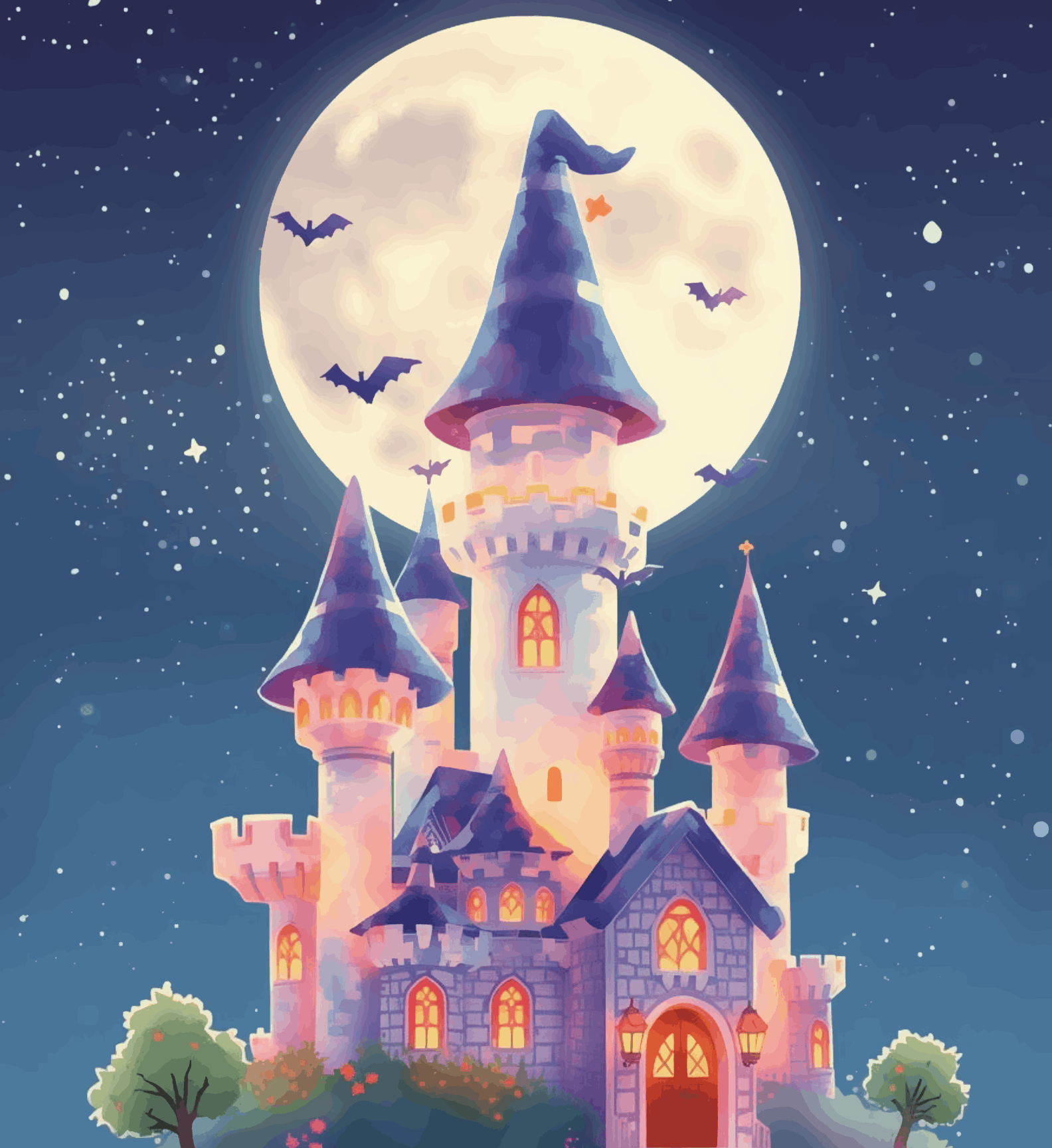 Whimisical night Fortress