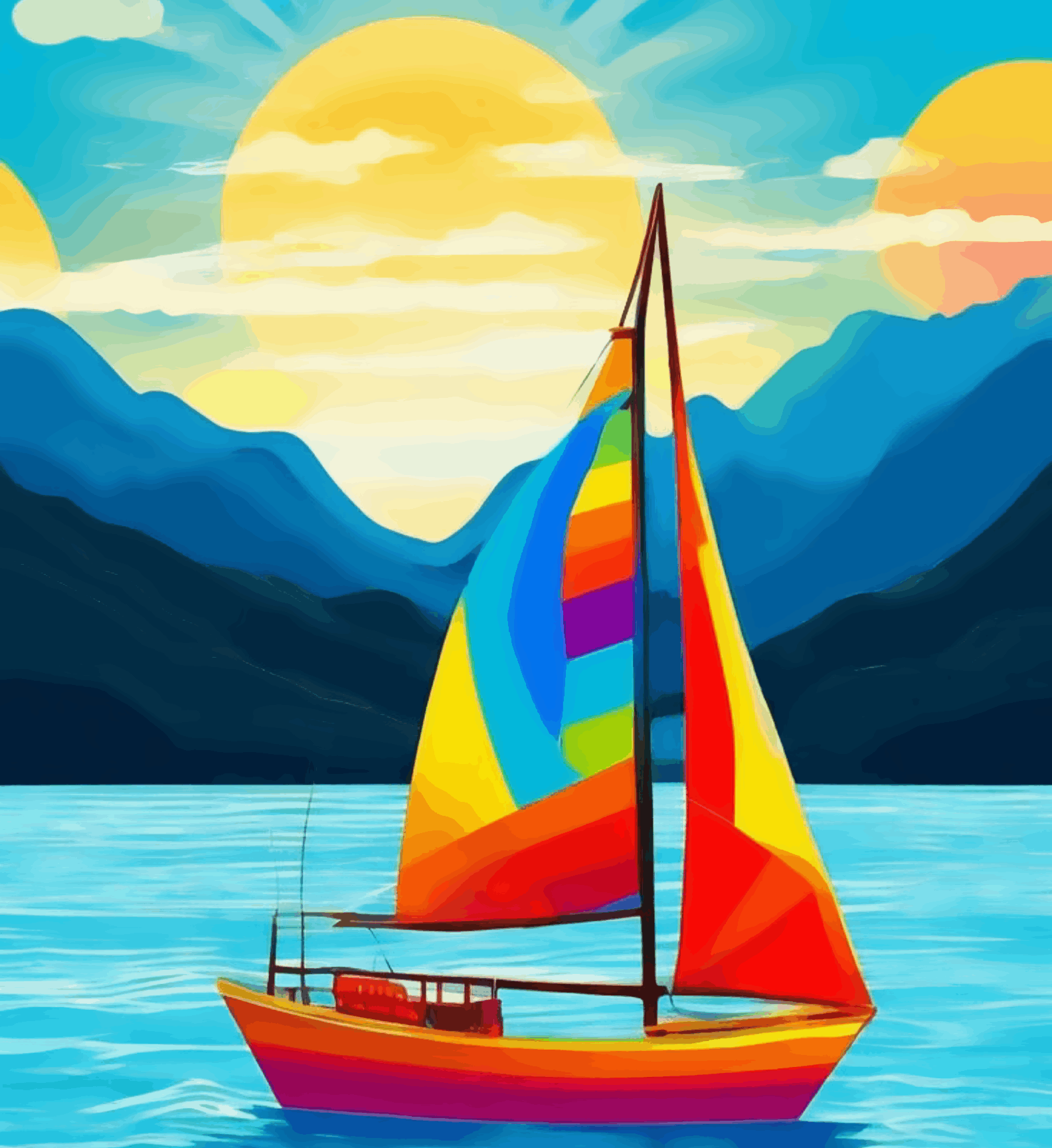 Boat with Colors