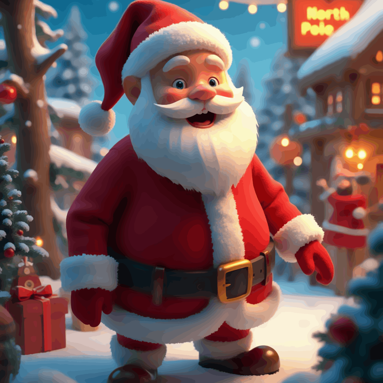 Santa in winter Wonderland
