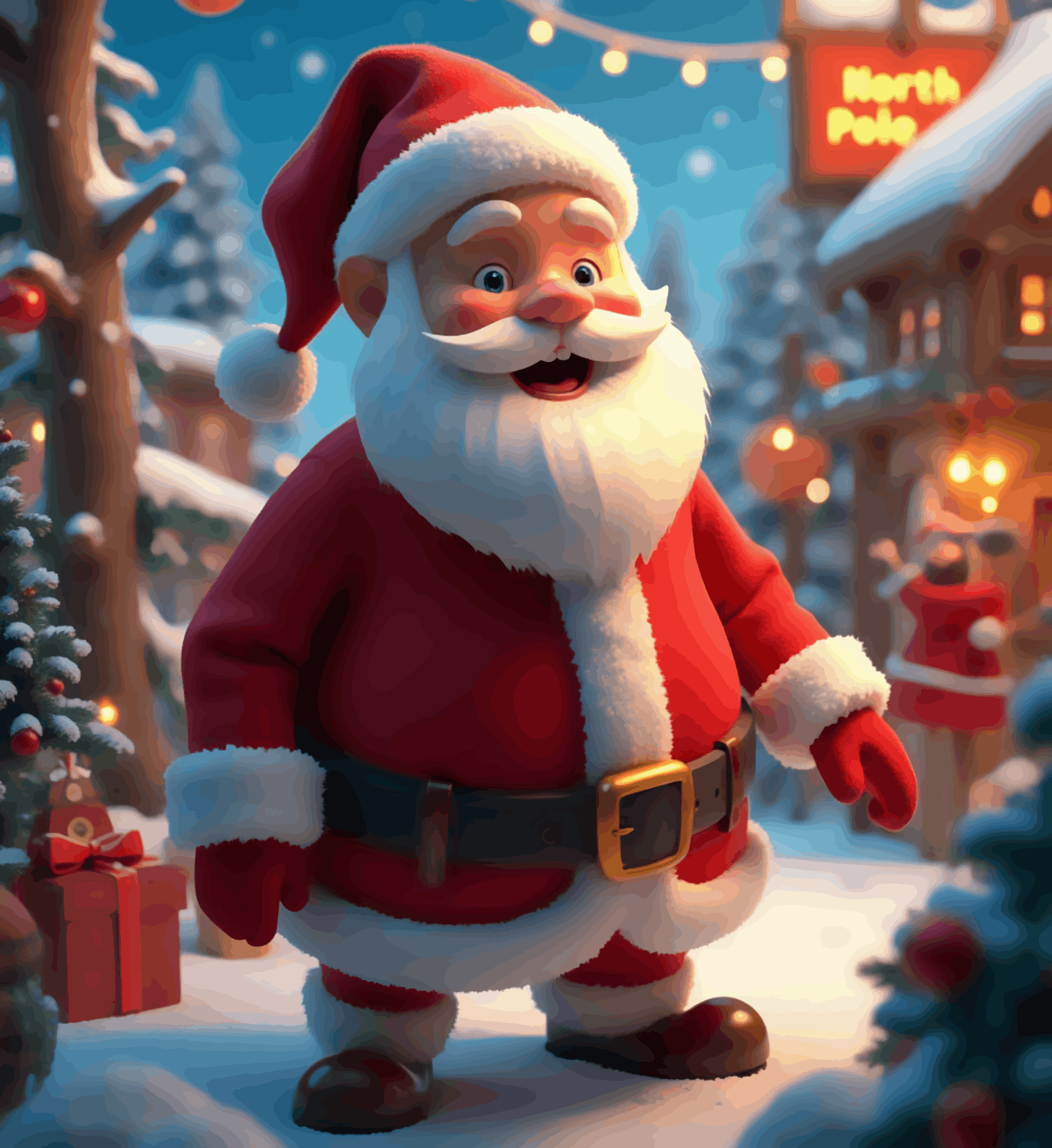 Santa in winter Wonderland