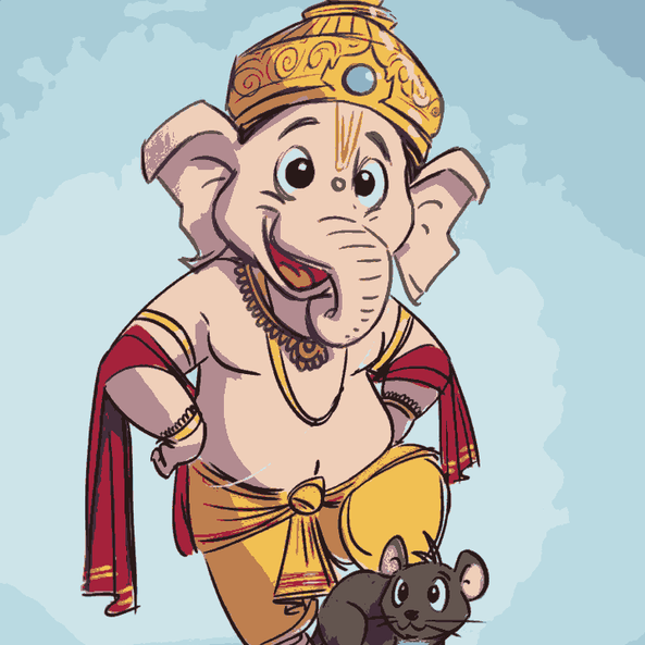 Bal Ganesha With Mushak