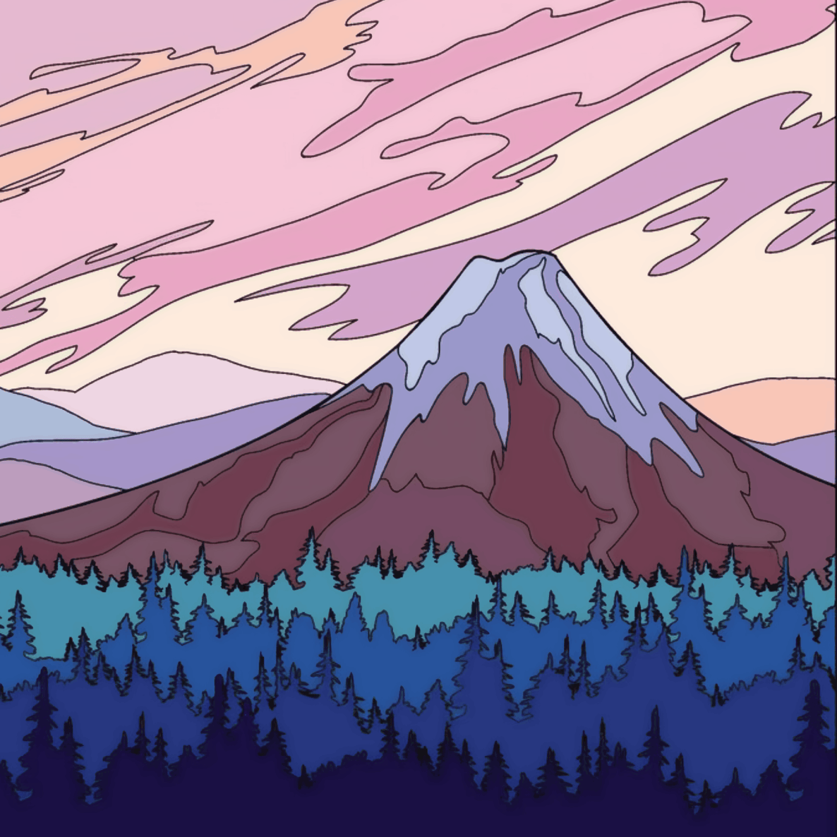 Abstract Mountain Lavender