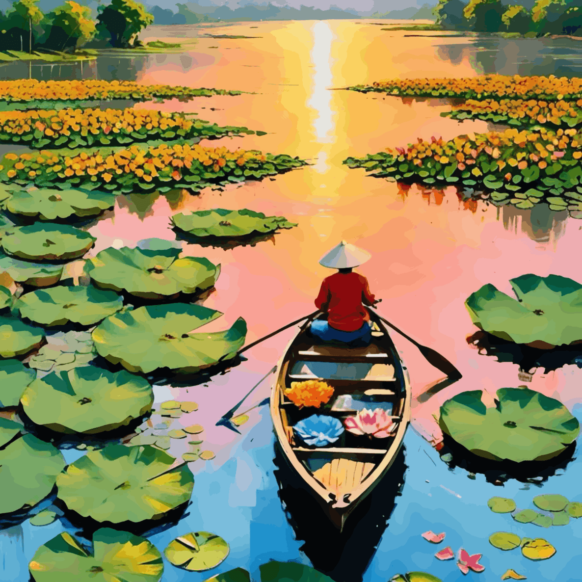 Sunset Harvest - Lotus Valley Journey