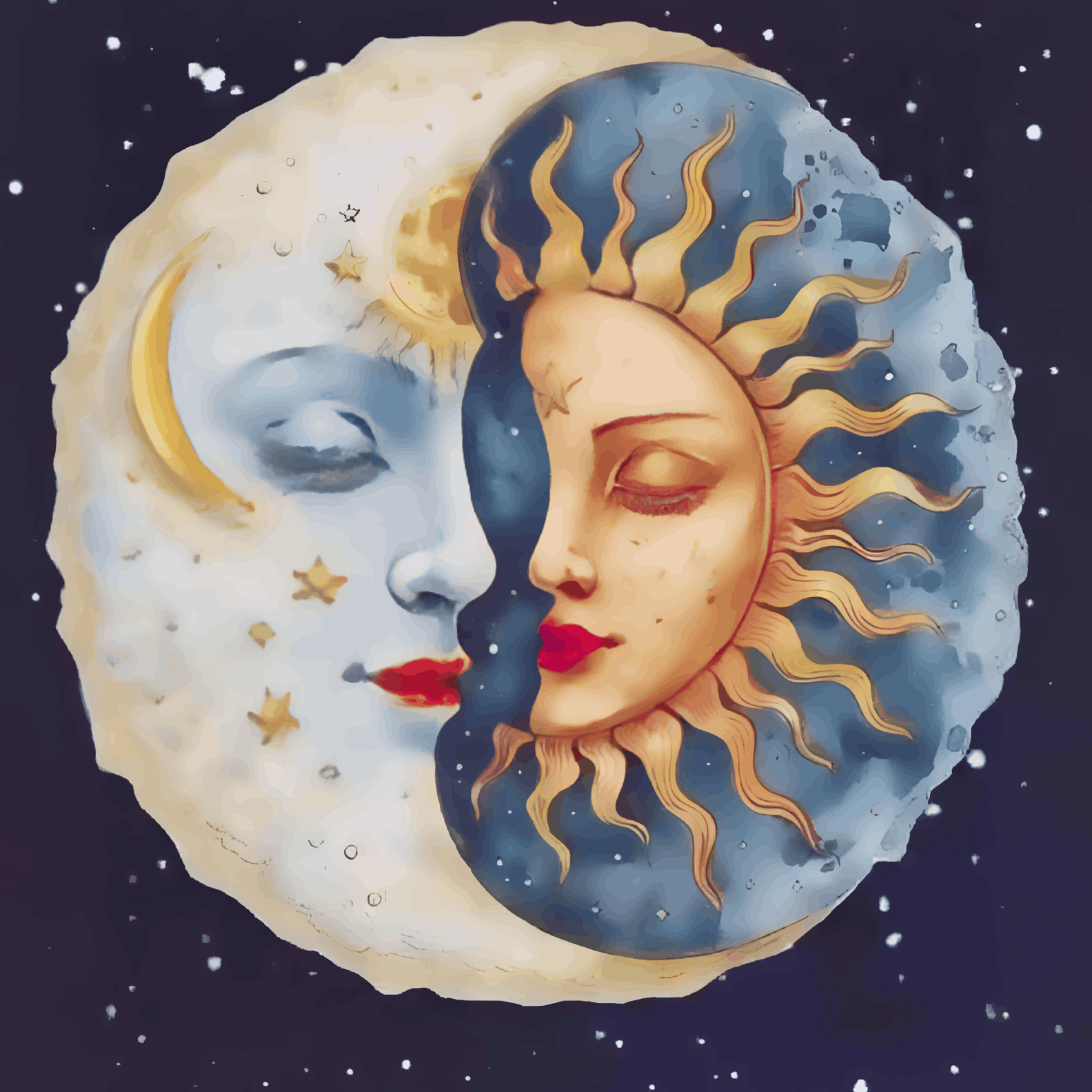 Celestial Duality - Sun and Moon