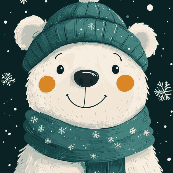 Cutie Winter Polar Bear