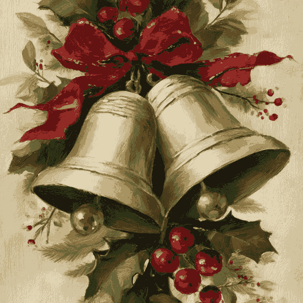 Christmas Holly and Ribbon