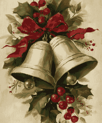 Christmas Holly and Ribbon