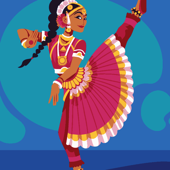 Bharatnatyam Dancing Girl