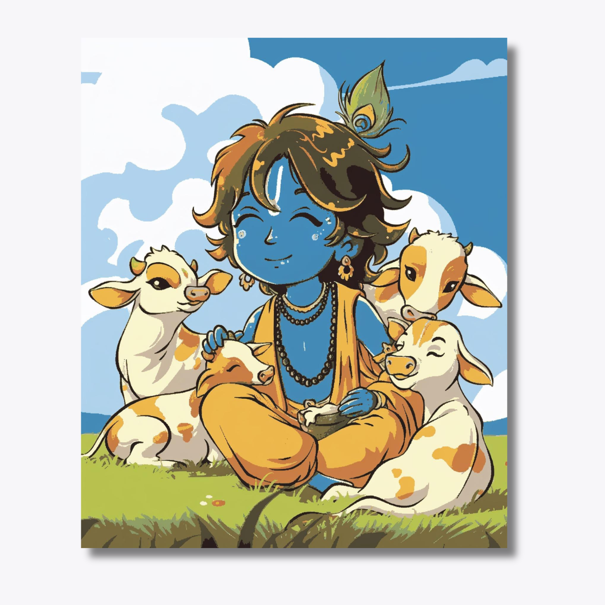 Krishna in Vraj doodlenath - Krishnaji