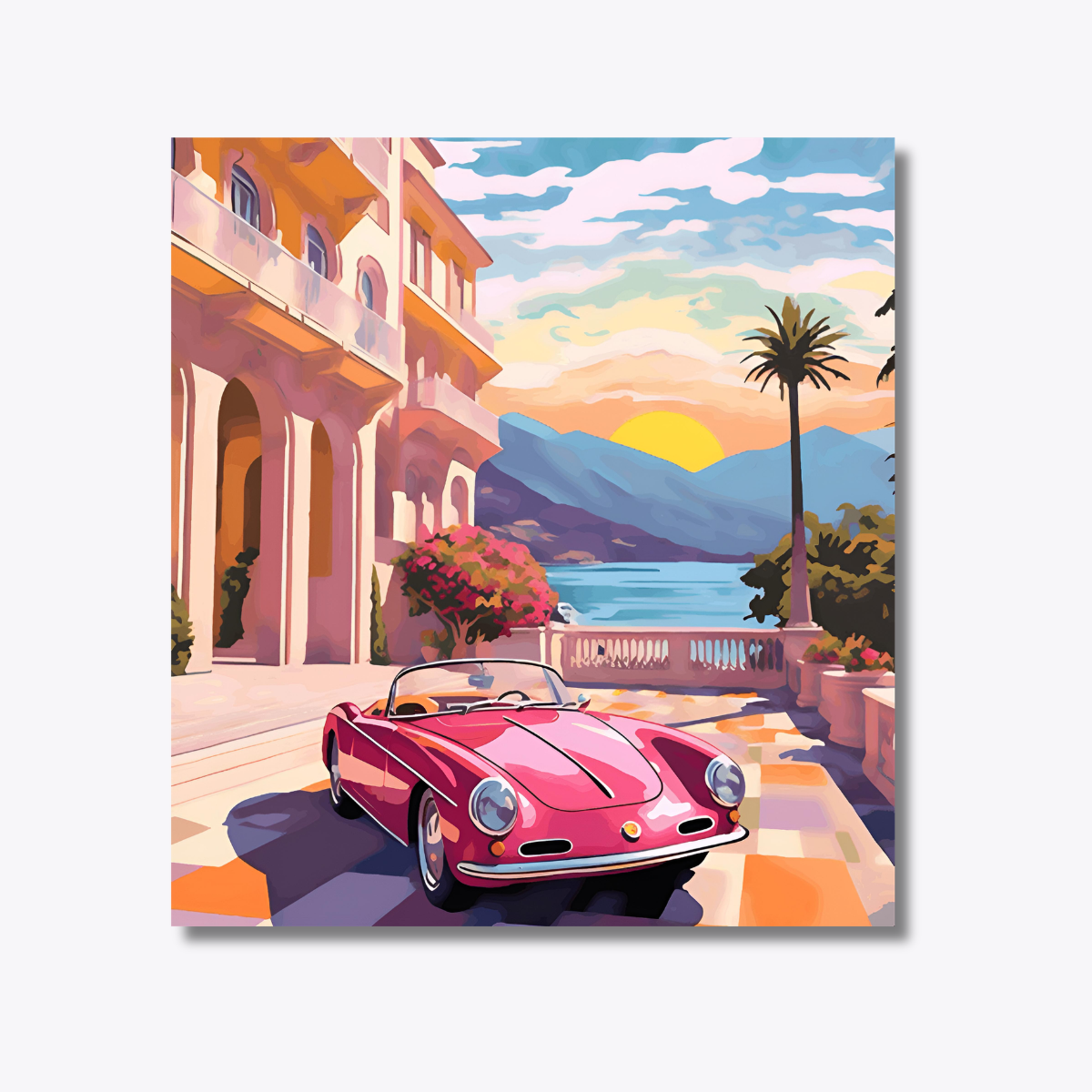 Monaco Car mountain in Back