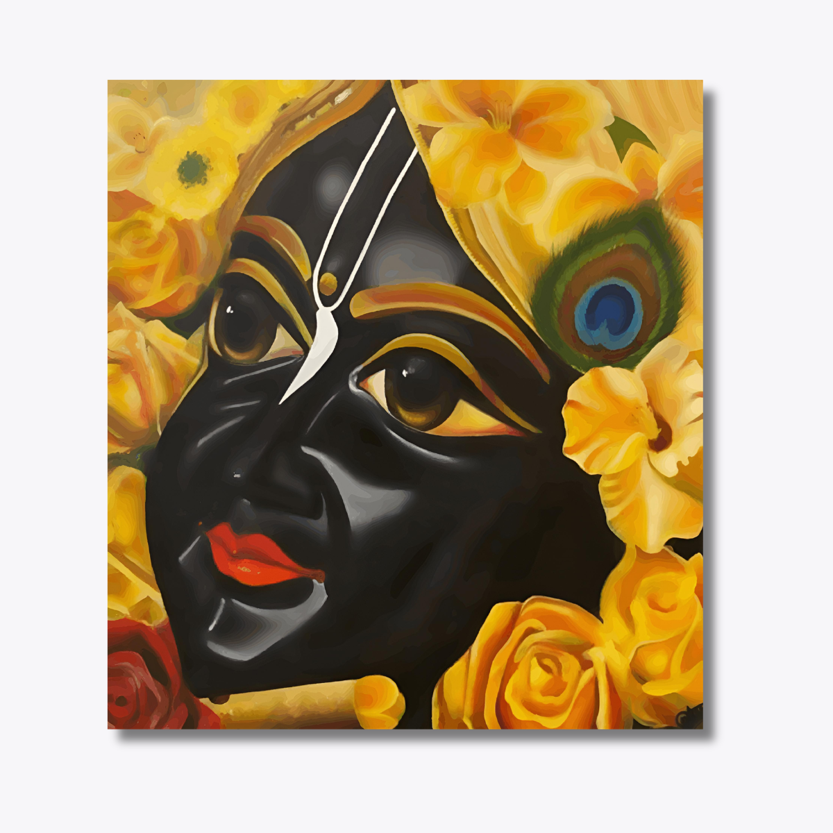 Lord Krishna In Floral Aura