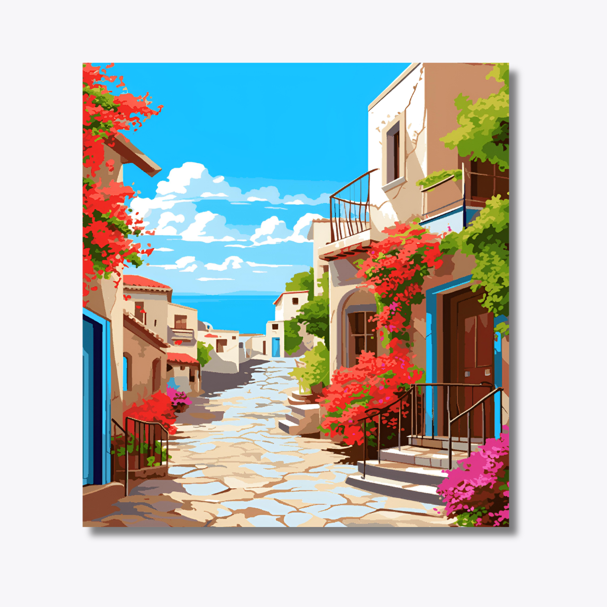 Courtyard with Flowers in balcony