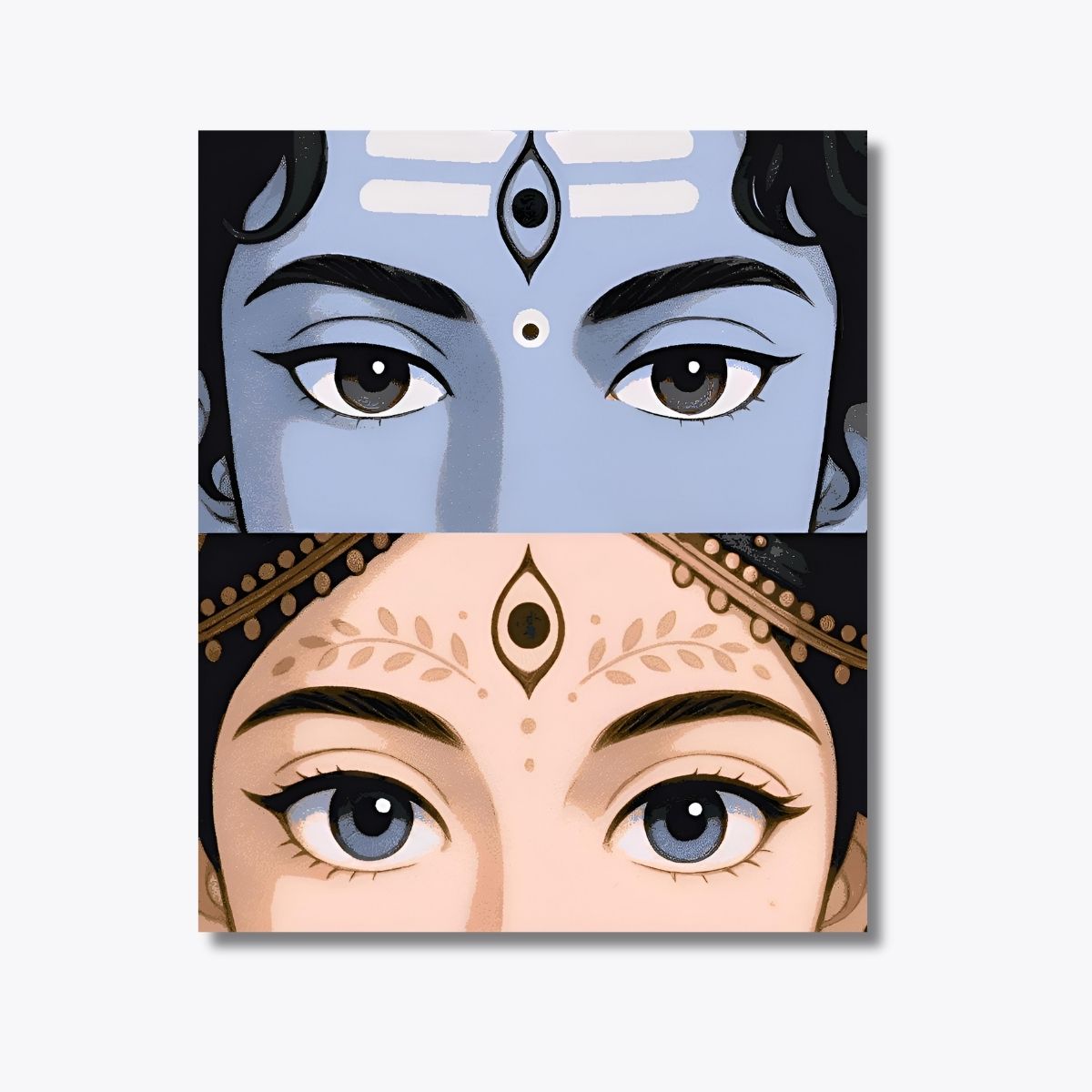 Shiv and Parvati Eyes Embrace