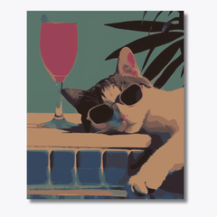 Pool Cat in hot Summer - Summer Edition
