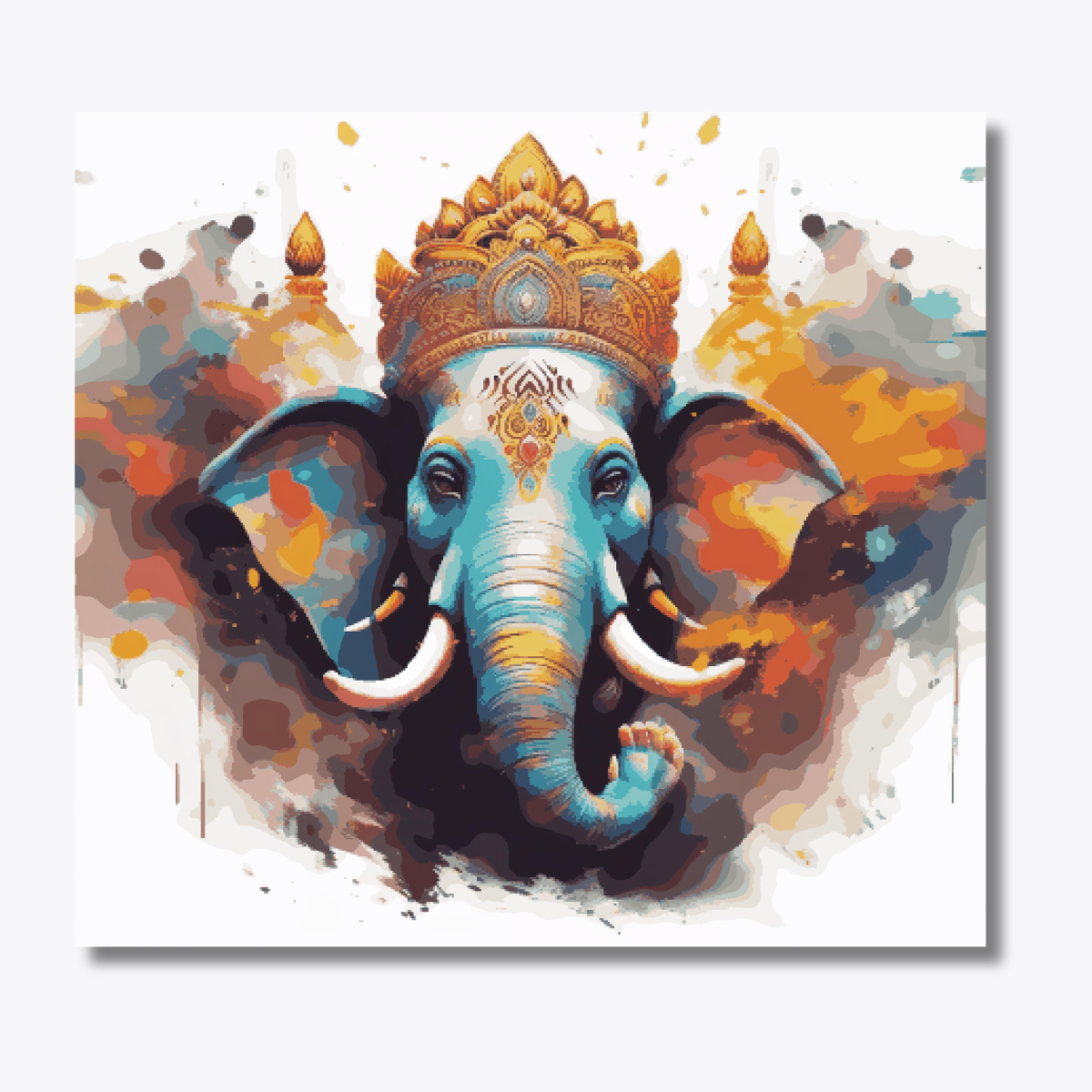 Ganesh ji Face Abstract