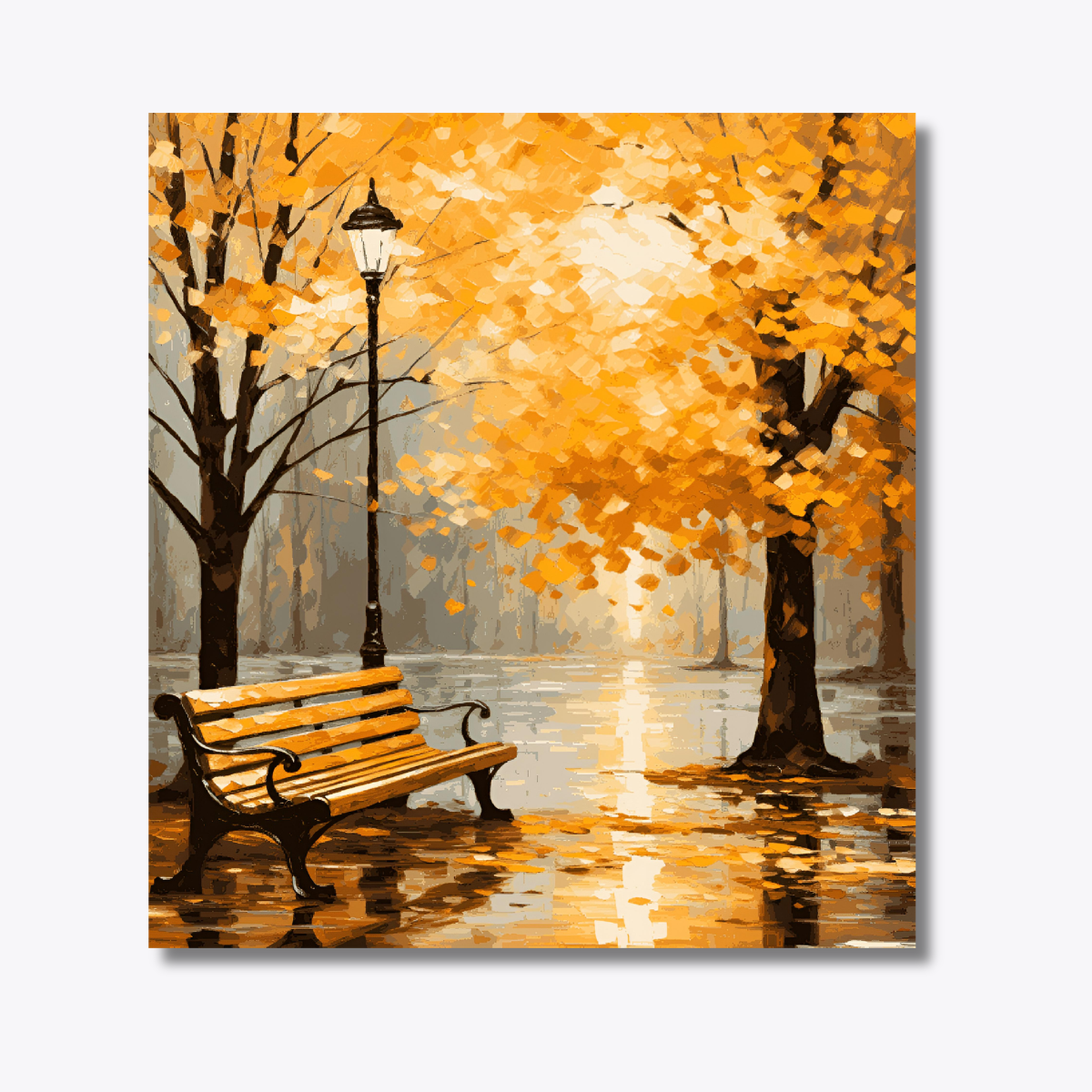 Autumn Season Bench Tree