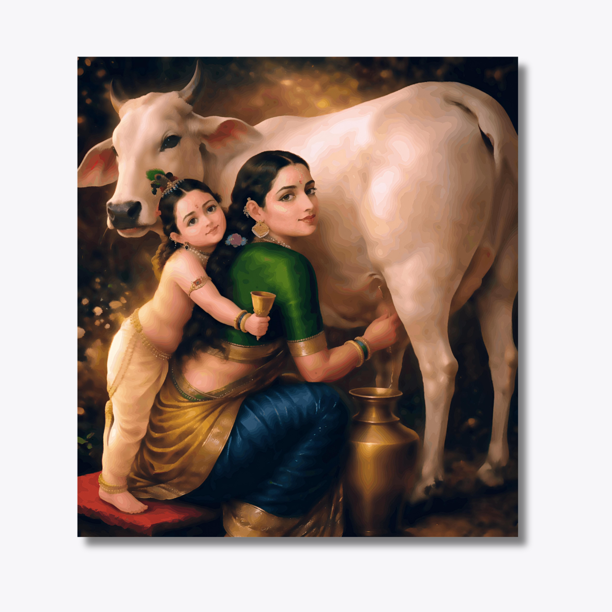 Yashoda and Krishna - Raja Ravi Verma