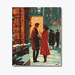Love is in snowy evening