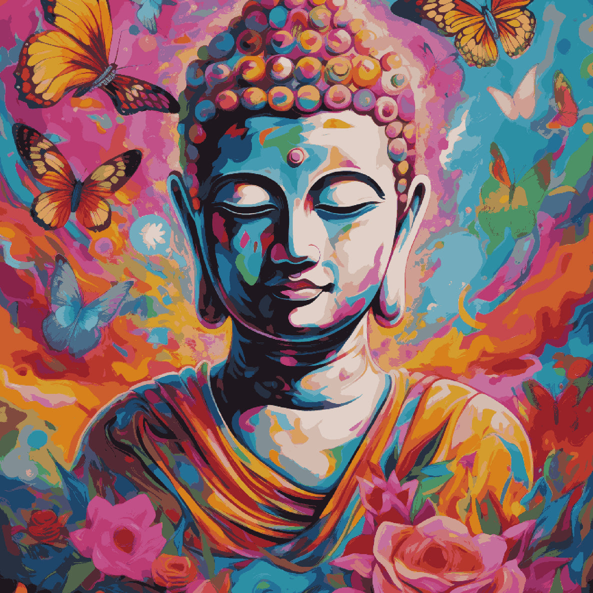 Budda Color Buddha Full Colourful – PaintWaint