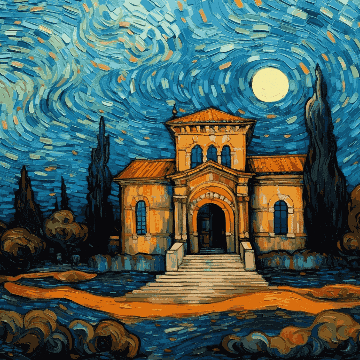 Castle Van Gogh Style