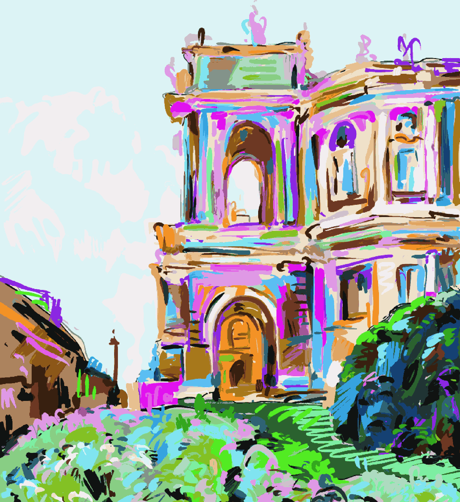 Castle with Purple Patch