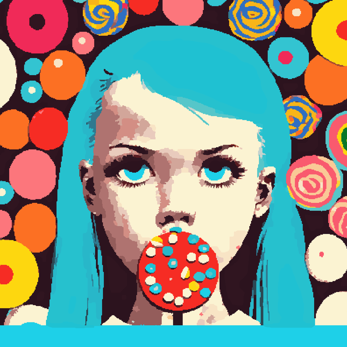 Childish a Kid with Lolipop