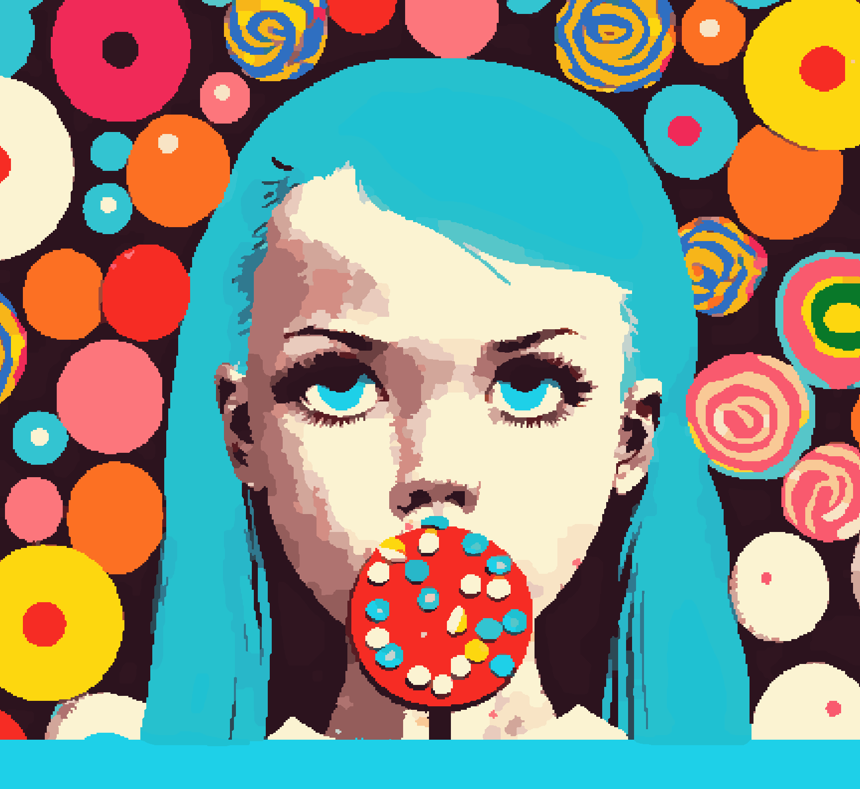 Childish a Kid with Lolipop