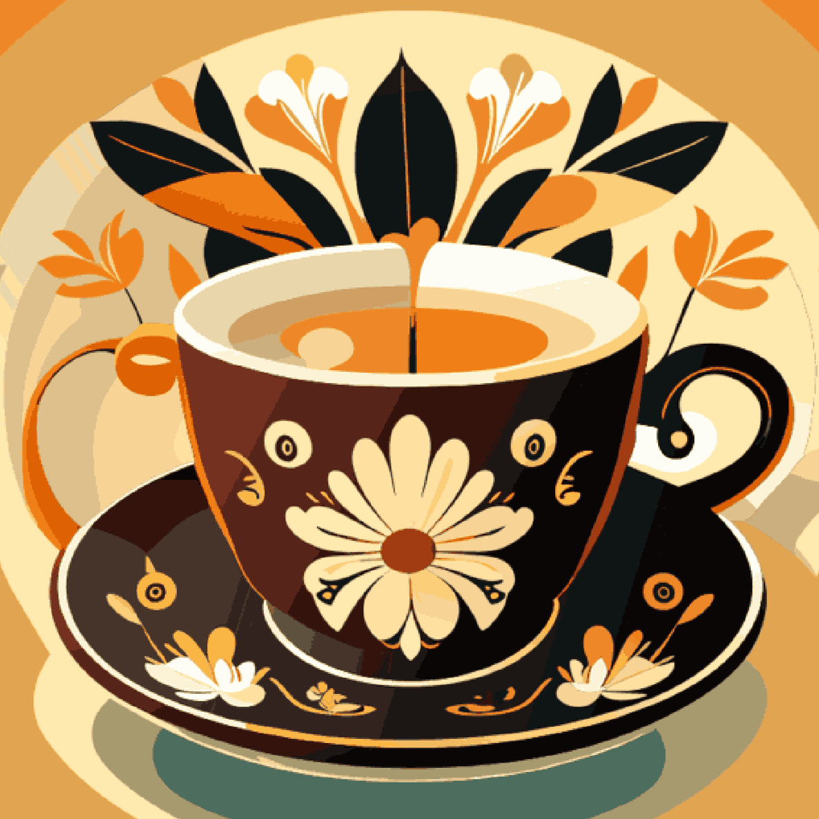 Coffee Cup with Floral design