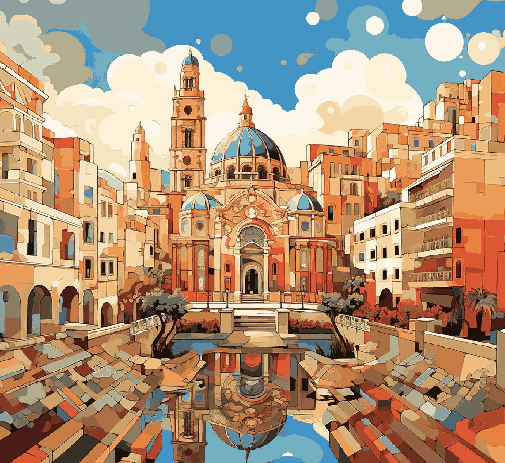 Colorful Cubist Malaga