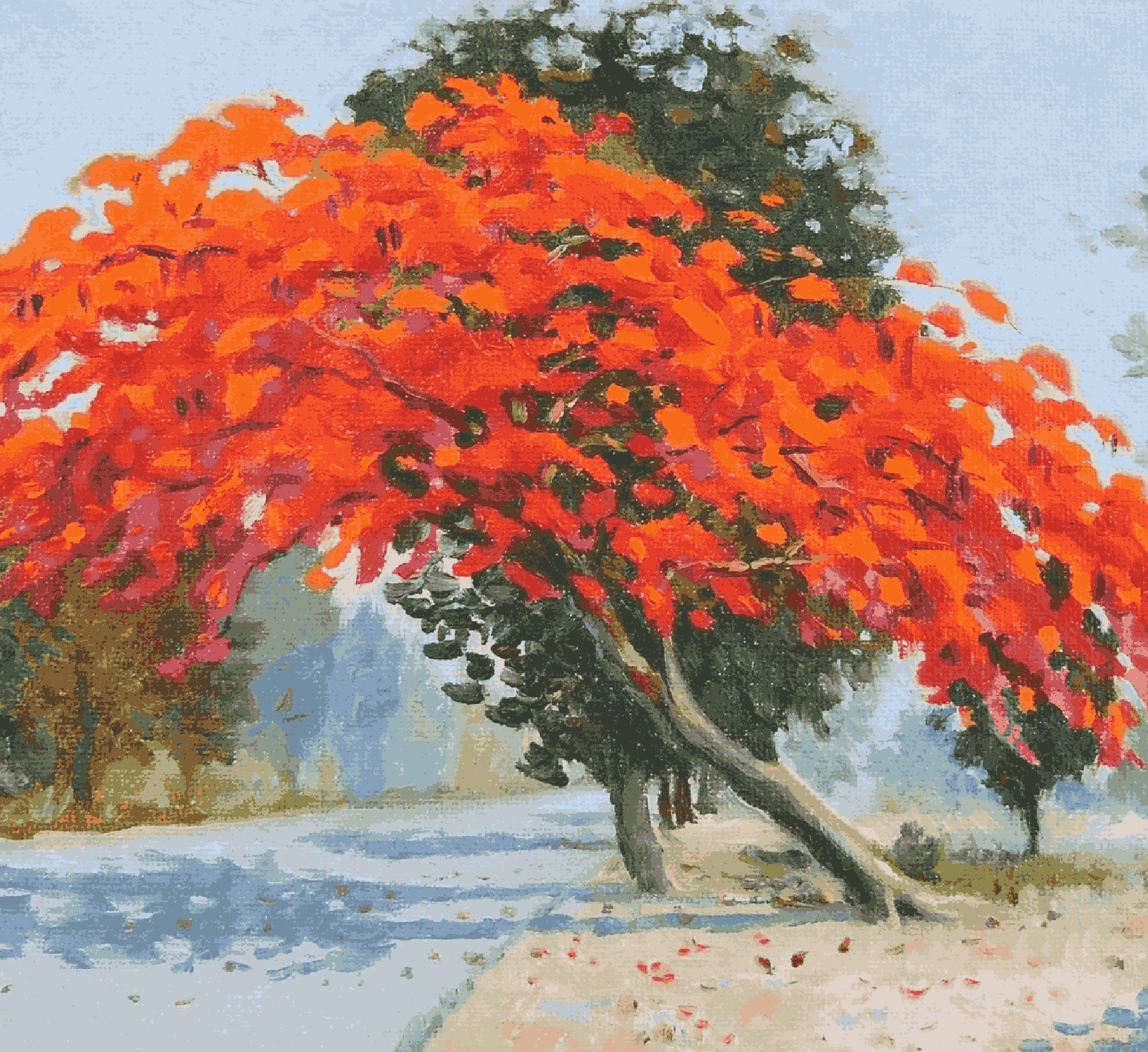 Colorful Tree Roadside