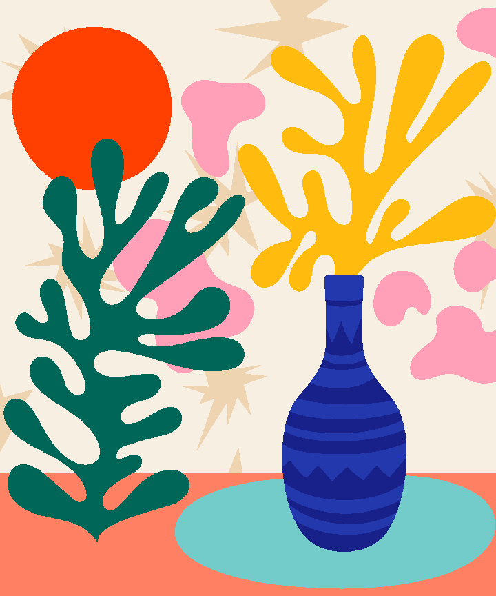 Colourful Abstract Pot