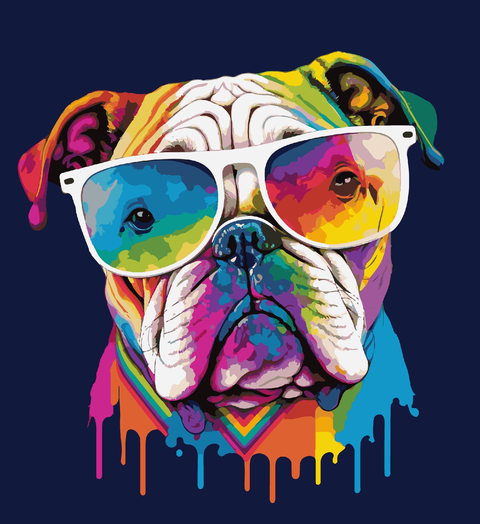 Colourful Bull Dog