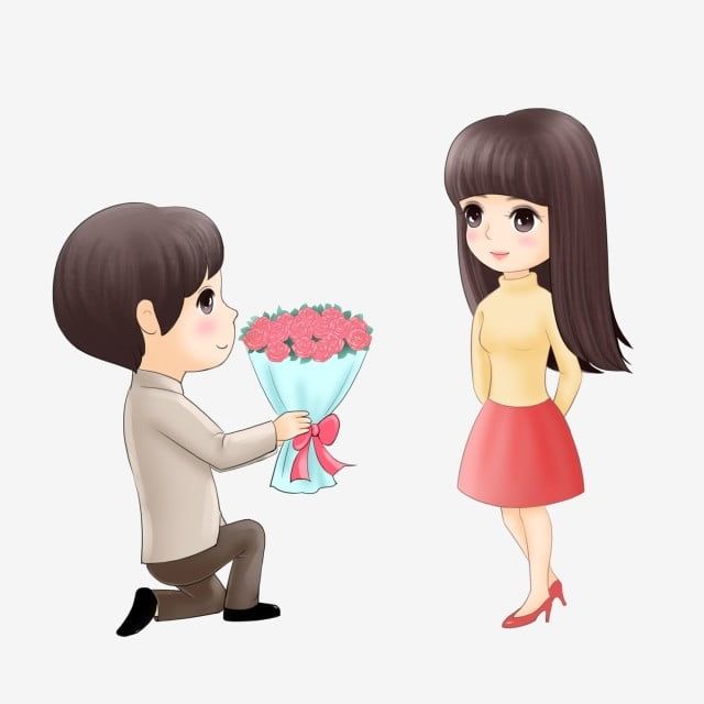Boy with Bouquet of Roses - Valentine Special