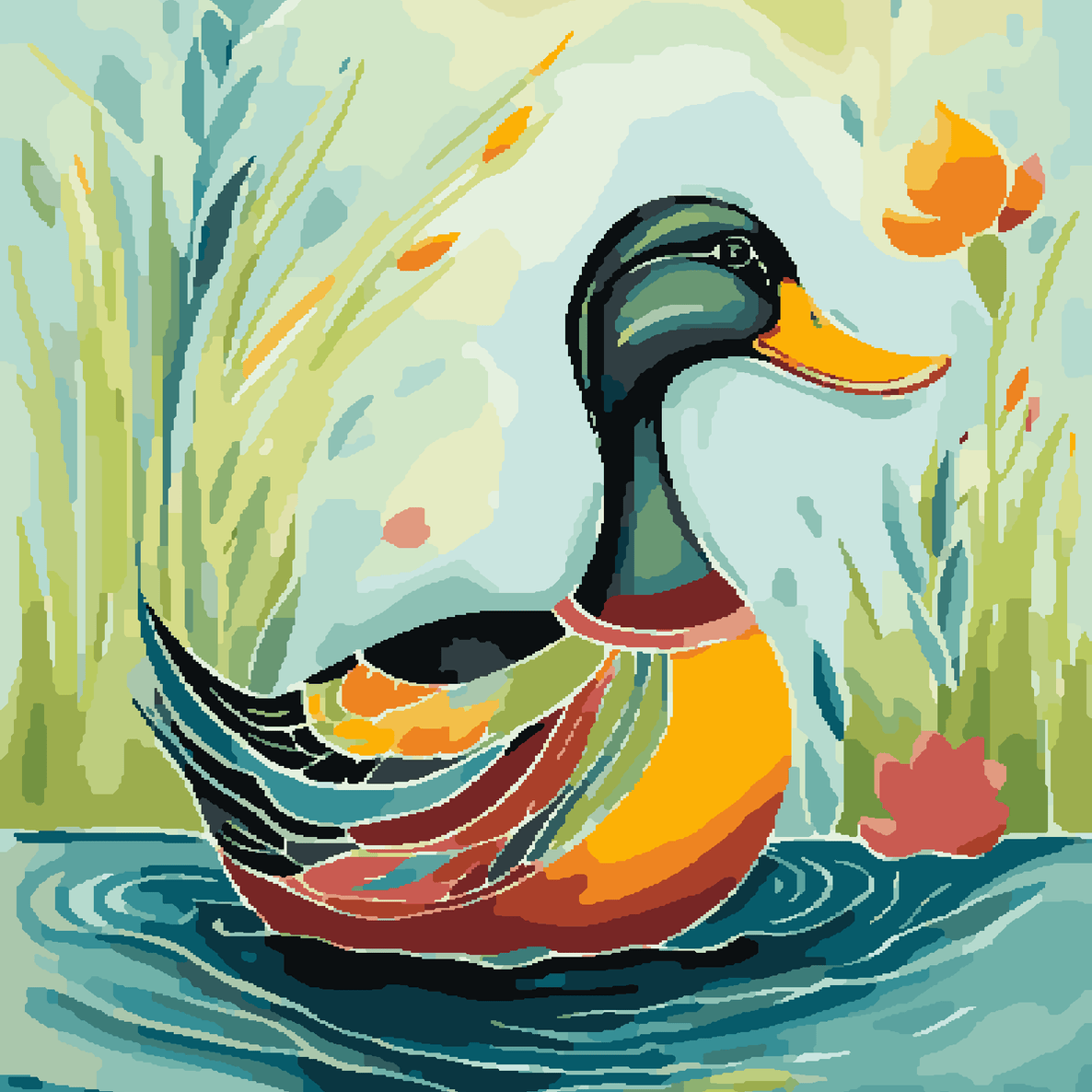 Duck Swimming