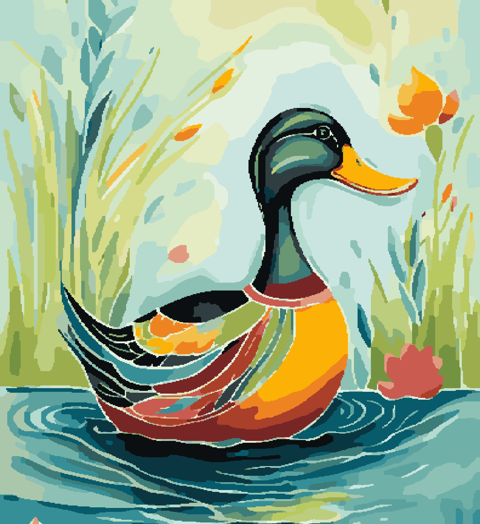Duck Swimming