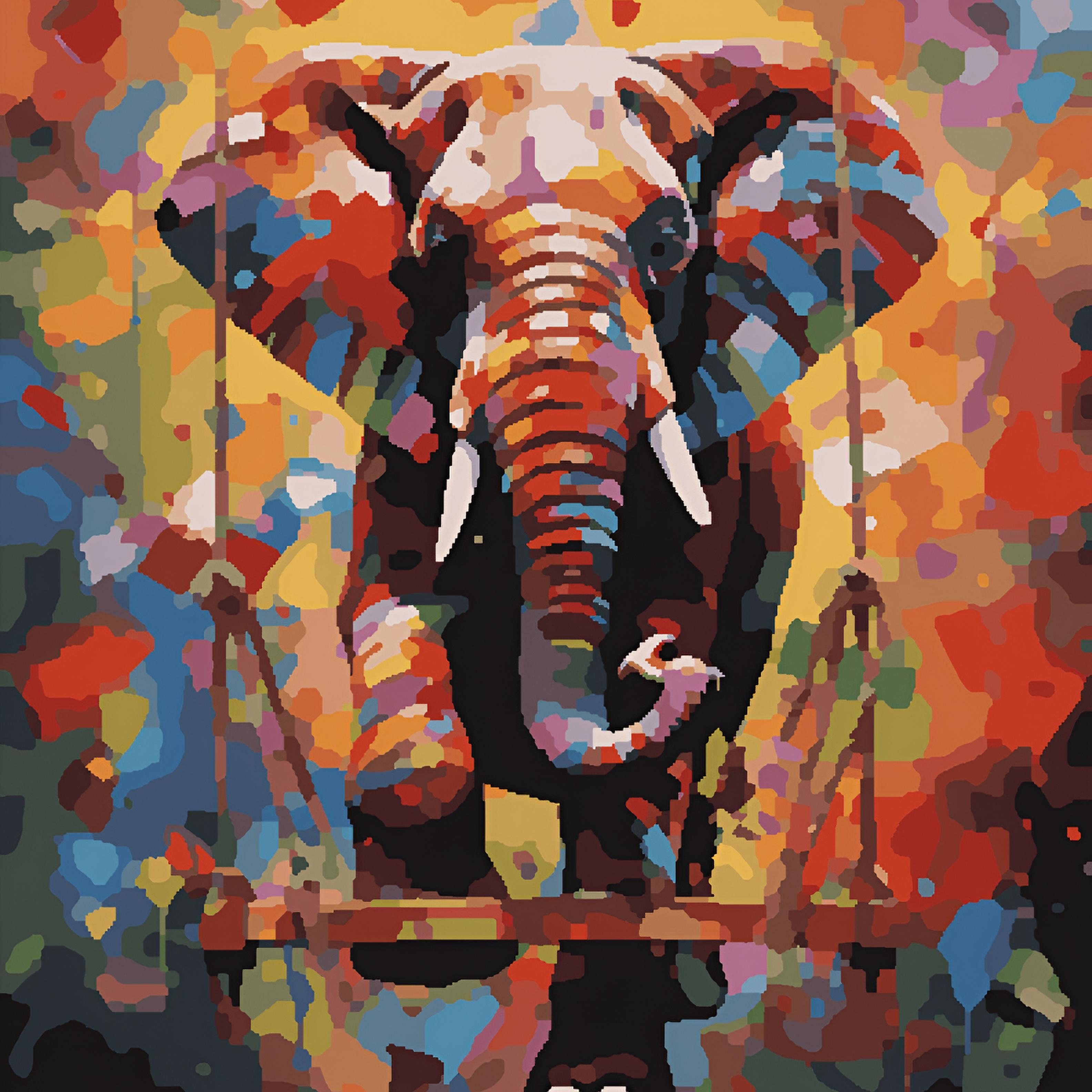 Elephant Colourful Patches