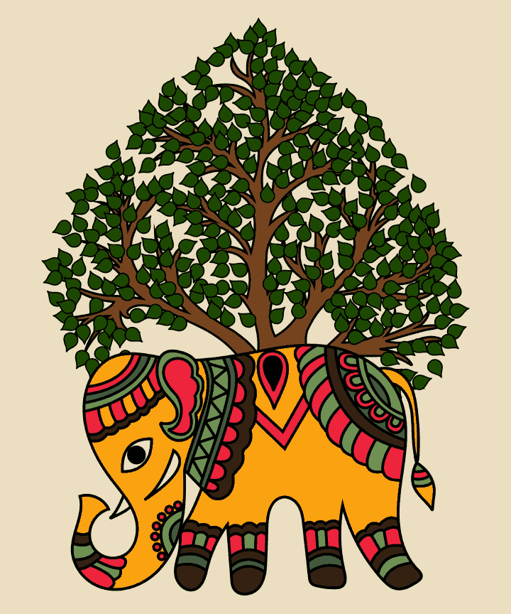 Elephant Gond Art