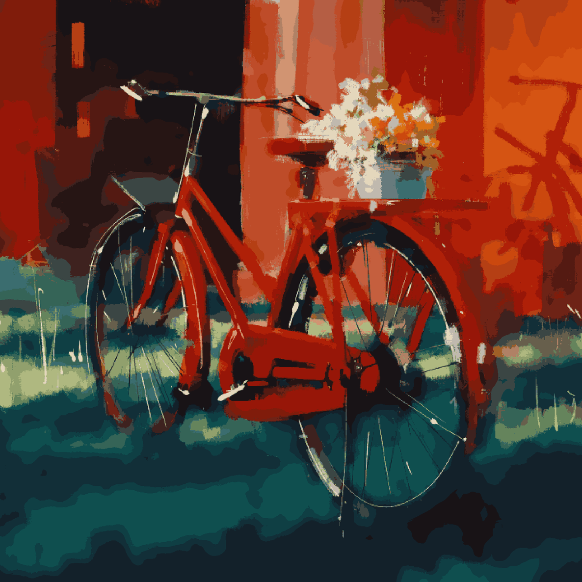 Flower on Bicycle