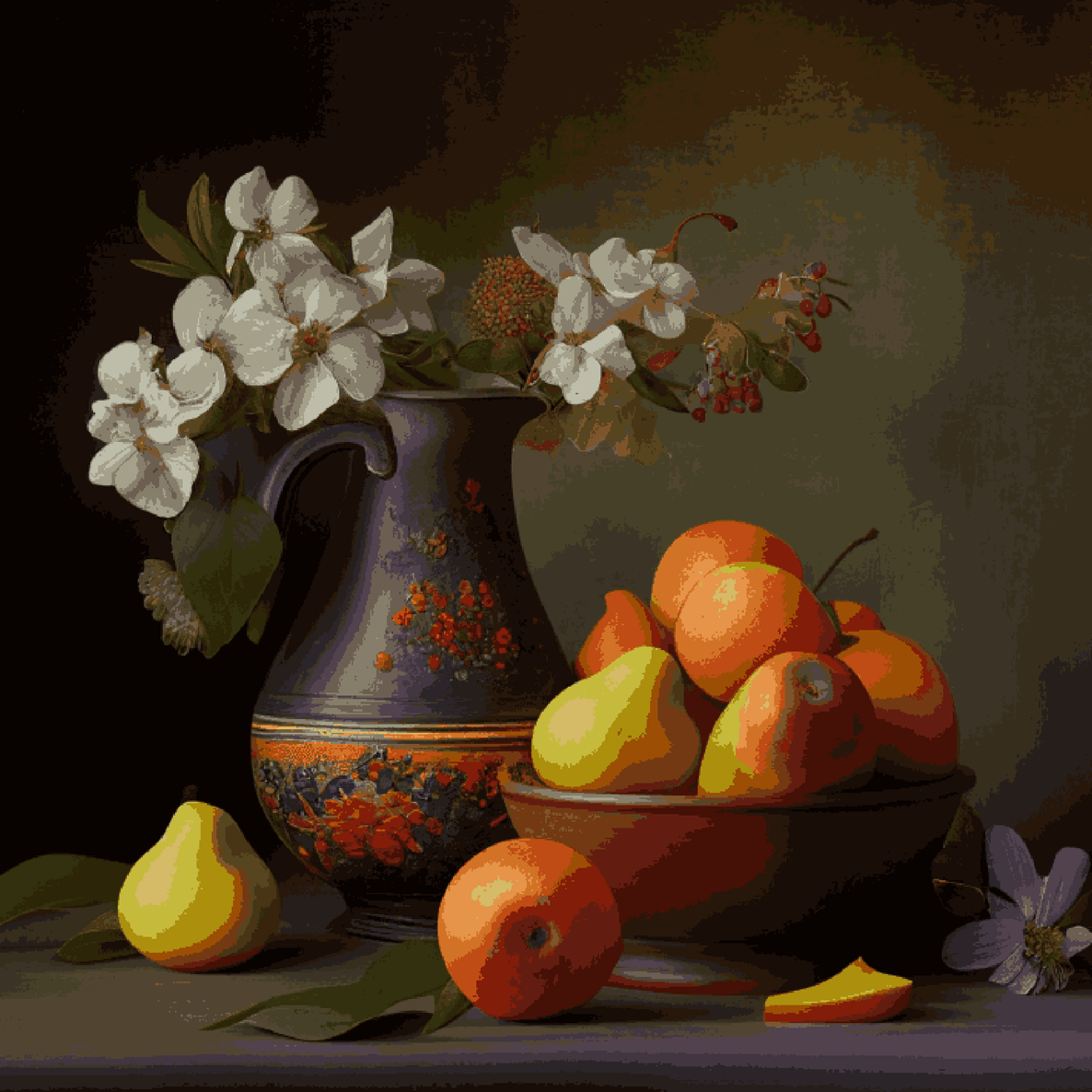 Fruit Bowl & Flower Vase