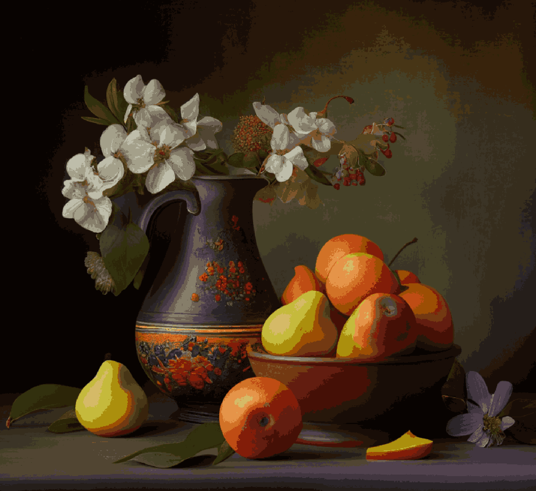 Fruit Bowl & Flower Vase