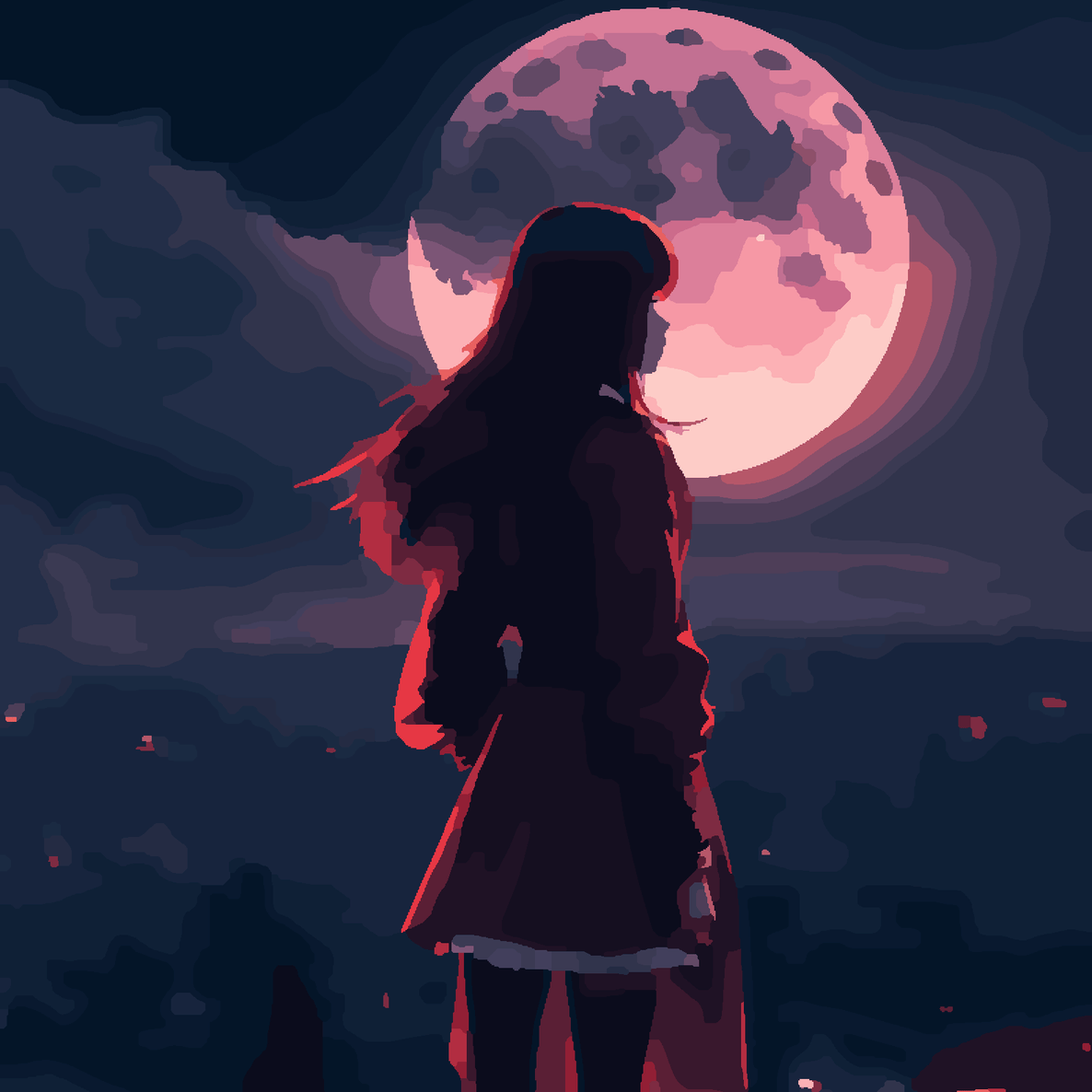 Girl Under the Moon